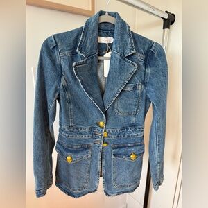 ALC FITTED DENIM BLAZER - sz. 4